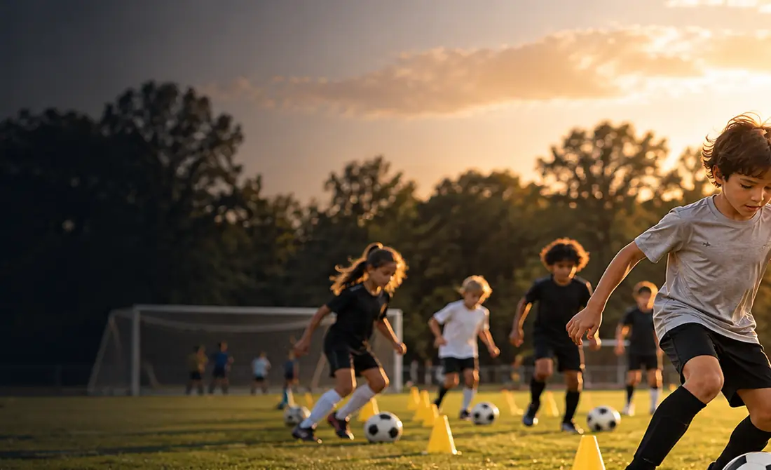Illustrative youth soccer training